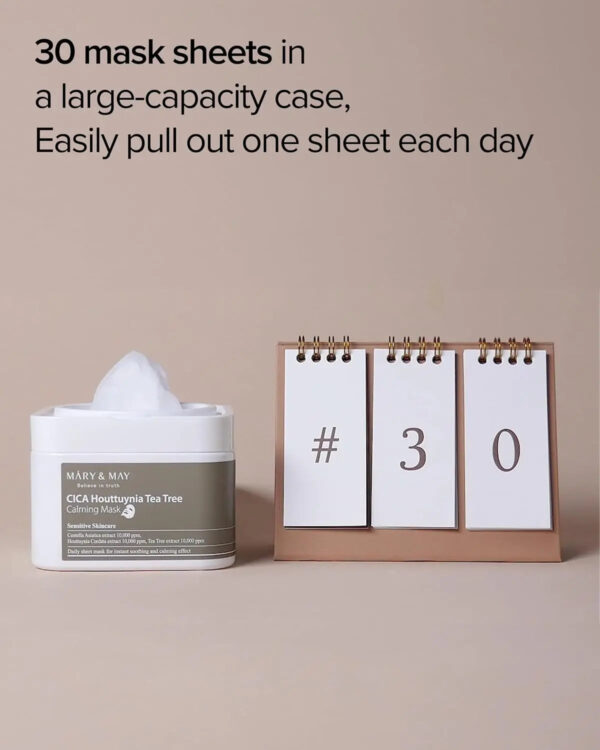 [MARY&MAY] Cica Houttuynia cordata Tea Tree Calming Mask Pack - 30 sheets MARY&MAY