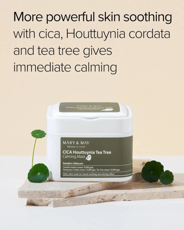 [MARY&MAY] Cica Houttuynia cordata Tea Tree Calming Mask Pack - 30 sheets MARY&MAY