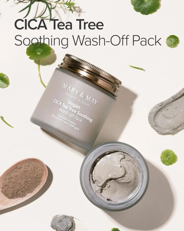 [MARY&MAY] Cica Tea Tree Soothing Vegan Wash Off Mask Pack 125g MARY&MAY
