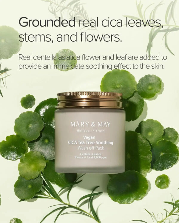 [MARY&MAY] Cica Tea Tree Soothing Vegan Wash Off Mask Pack 125g MARY&MAY