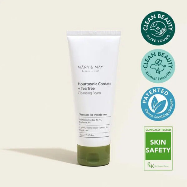 [MARY&MAY] Houttuynia Cordata + Tea Tree Cleansing Foam - 150ml - Enrapturecosmetics
