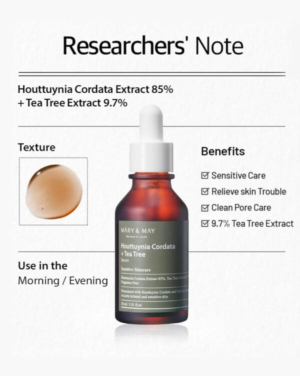 [MARY&MAY] Houttuynia Cordata +Tea Tree Serum - 30ml MARY&MAY