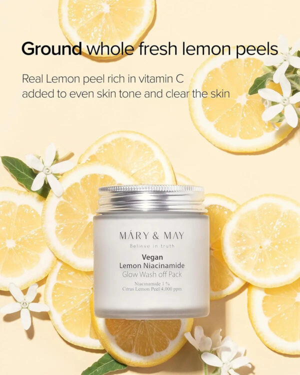 [MARY&MAY] Lemon Niacinamide Glow Wash Off Pack 125g - Enrapturecosmetics