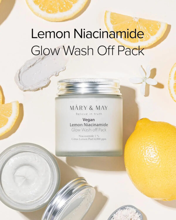 [MARY&MAY] Lemon Niacinamide Glow Wash Off Pack 125g - Enrapturecosmetics