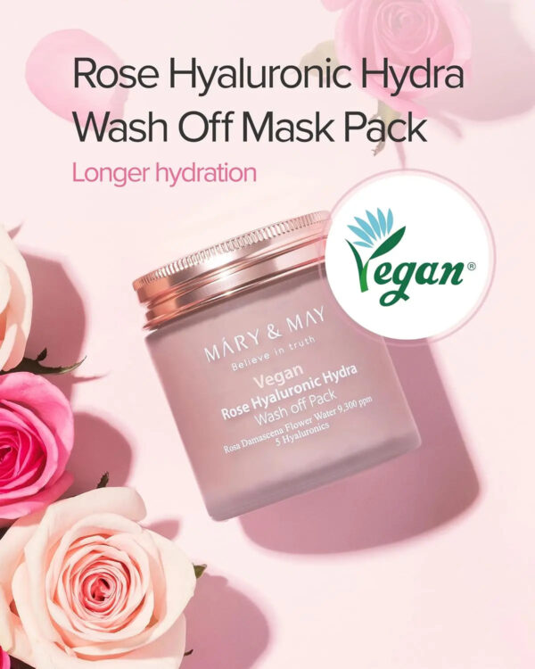 [MARY&MAY] Rose Hyaluronic Hydra Wash Off Pack 125g MARY&MAY