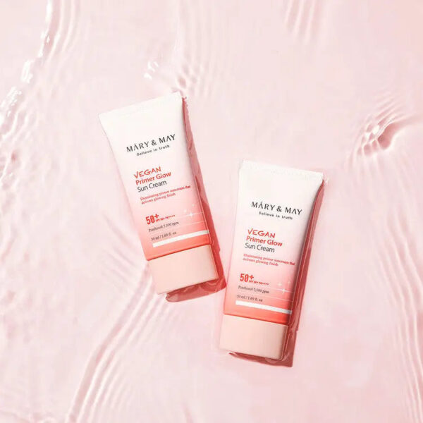 [MARY&MAY] Vegan Primer Glow Sun Cream SPF50+ PA++++ 50ml - Enrapturecosmetics