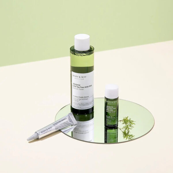 [Mary&May] Vegan CICA Tea Tree Toner Special Set (200ml+30ml+Eye cream 12g) - Enrapturecosmetics